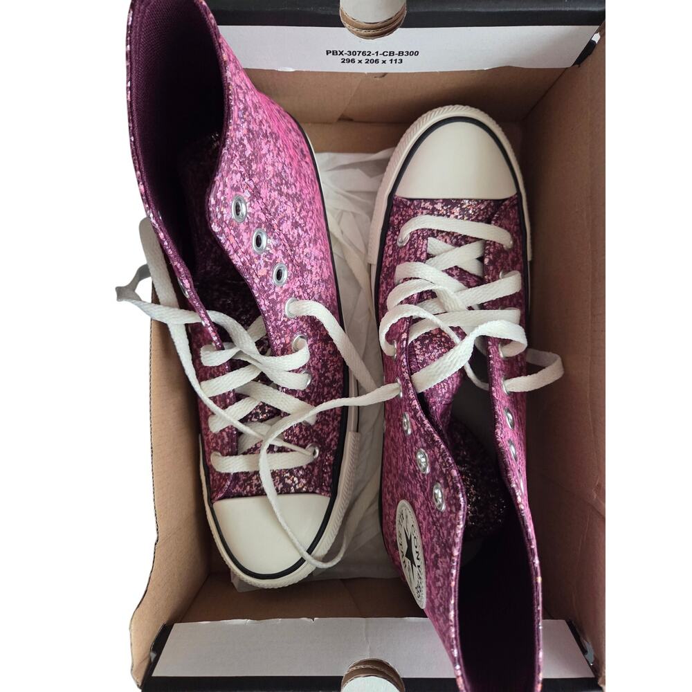 NWT Converse Chuck Taylor All Star Confetti Sparkle High Top Punk Classic Grunge - Picture 2 of 6